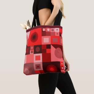 Graphical colourful love for shopping tote bag
