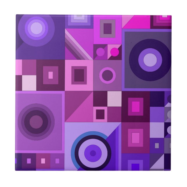 Graphical colourful love mum dad daughter son boss tile (Front)