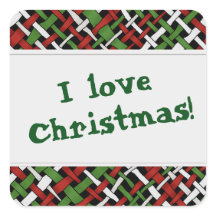 Graphical Colourful Woven Christmas Burlap any Tex