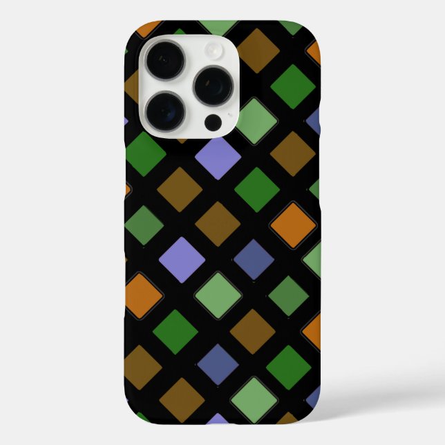 Graphical Diagonal Geometric Tiles on any Colour Case-Mate iPhone Case (Back)