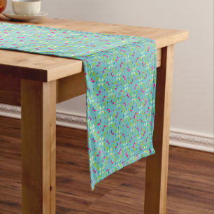 Graphical French Bulldog Pattern Home Gift Short Table Runner
