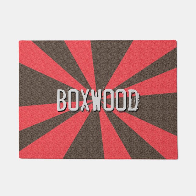 Graphical Rays Customisable any Colour any Name Doormat (Front)