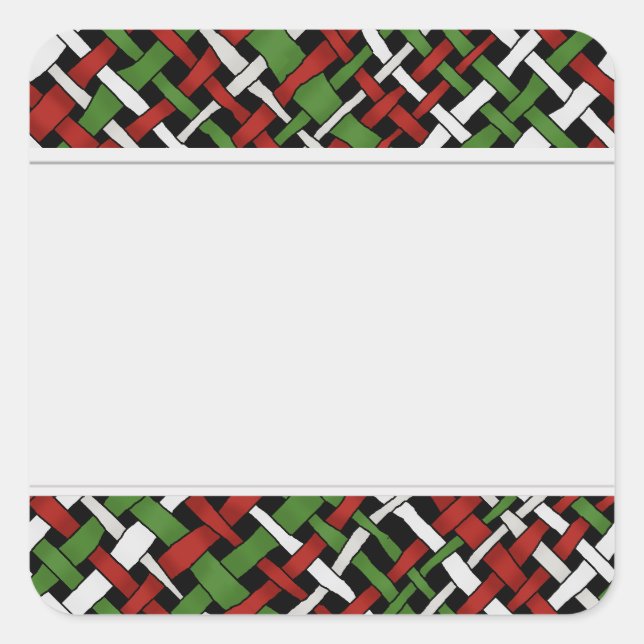 Graphical Woven Burlap Clean Labels (Front)