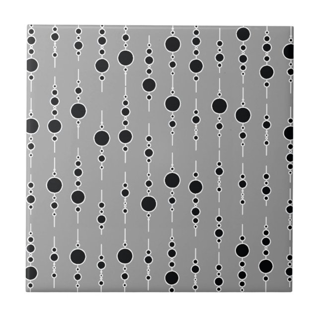 Graphite Circle Pattern PT 62 Tile (Front)