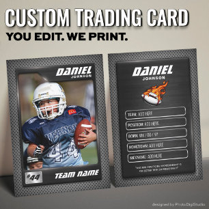 Graphite Football Trading Card, Gifts for Players Calling Card
