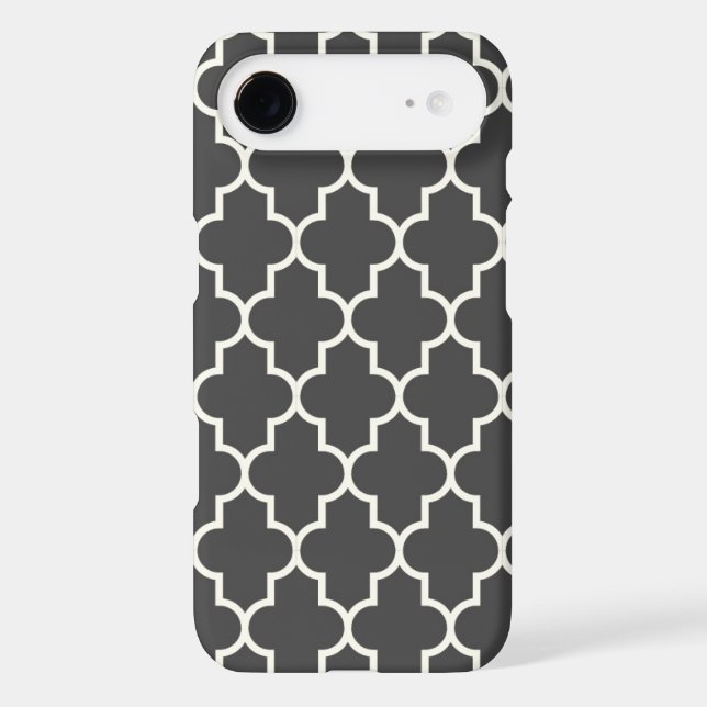 Graphite Grey Quatrefoil Case-Mate iPhone Case (Back)