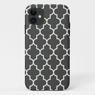 Graphite Grey Quatrefoil Case-Mate iPhone Case