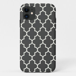 Graphite Grey Quatrefoil Case-Mate iPhone Case