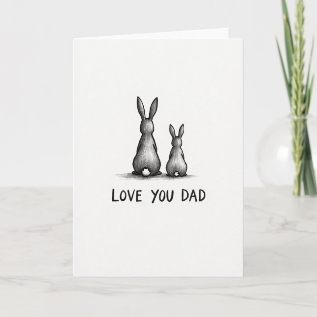 Graphite Love You Dad Card (Front)