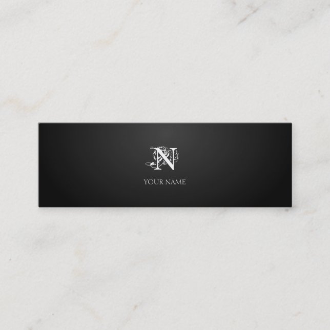 Graphite Nouveau Small Mini Business Card (Front)