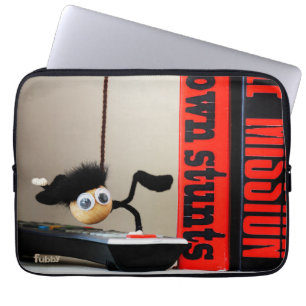 Grappical close up of "Mission Impossible" Fubby Laptop Sleeve