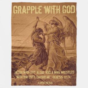 Grapple with God fleece blanket