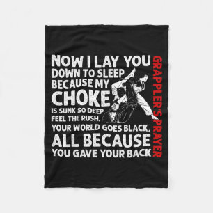 Grappling MMA Jiu Jitsu BJJ Brazilian Jujitsu Fleece Blanket