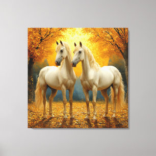 Graseful Horses oil painting Canvas Print