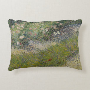 Grass and Butterflies by Vincent van Gogh Decorative Cushion