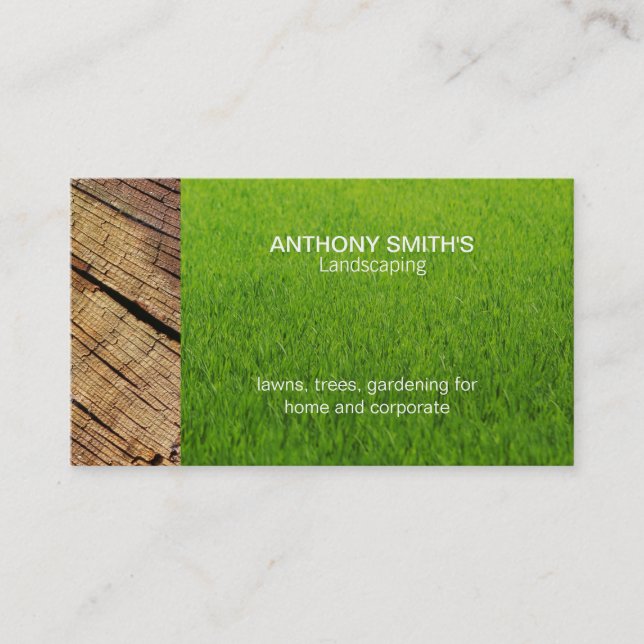 Grass and Wood Business Card (Front)