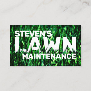 Grass cover lawn inspired business card