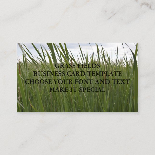 GRASS FIELDS BUSINESS CARD TEMPLATE (Front)