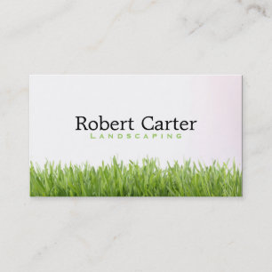 Grass Gardening, Landscaping Business Card