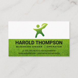 Grass   Gardening Tools   Green Thumb Logo Business Card