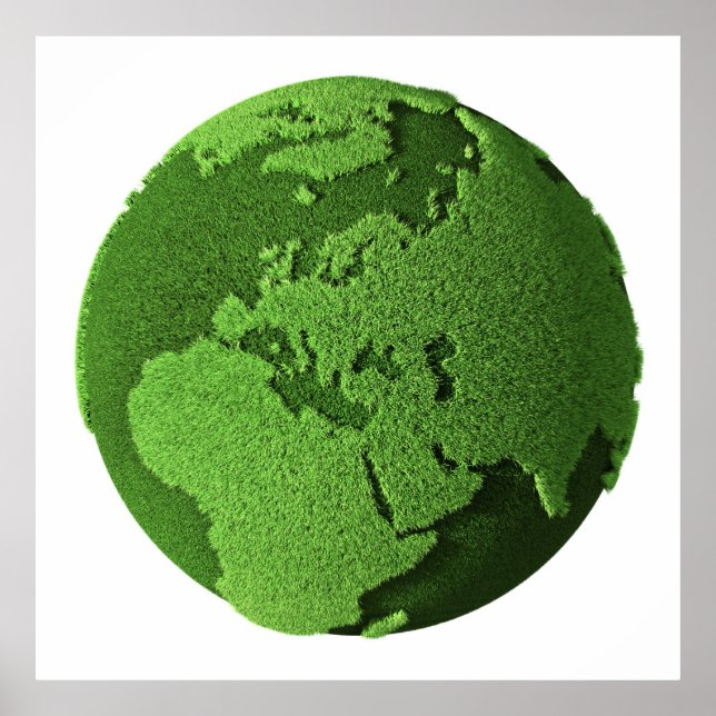 Grass Globe - Europe Poster (Front)