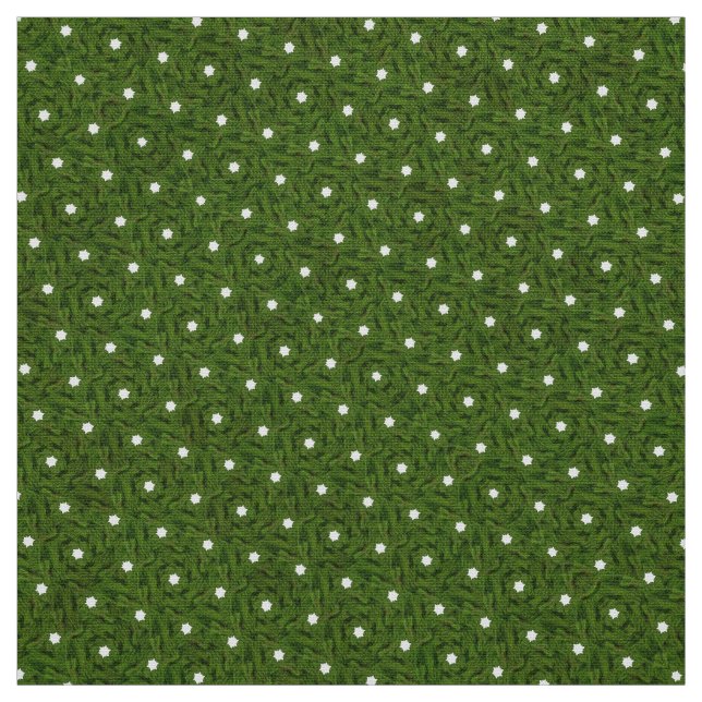 Grass green diamond polkadot fabric (Swatch)