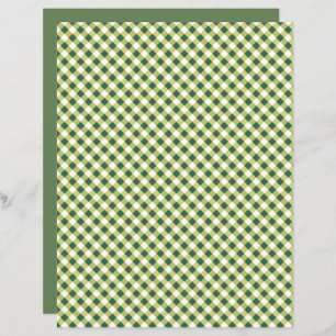 Grass Green Gingham Scrapbook Paper