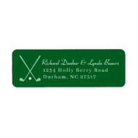 Grass Green Golf Theme Return Address Label