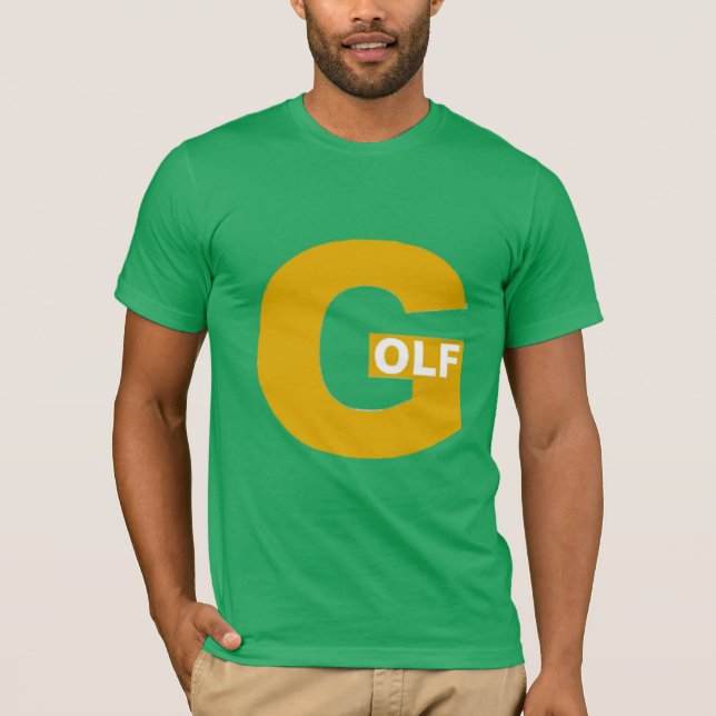 Grass green jersey T-shirt for men DESIGN GOLF (Front)