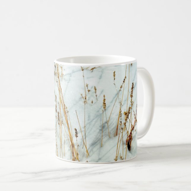Grass in Snow Coffee Mug (Front Right)