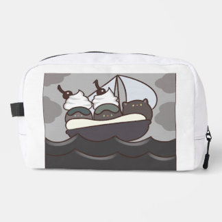 Grass Jelly Cats & Banana Split Boat Cosmetic Bag