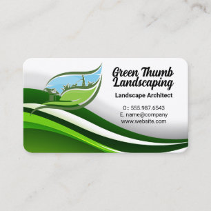 Grass   Lawn Mower   Landscaper Cutting Grass Business Card