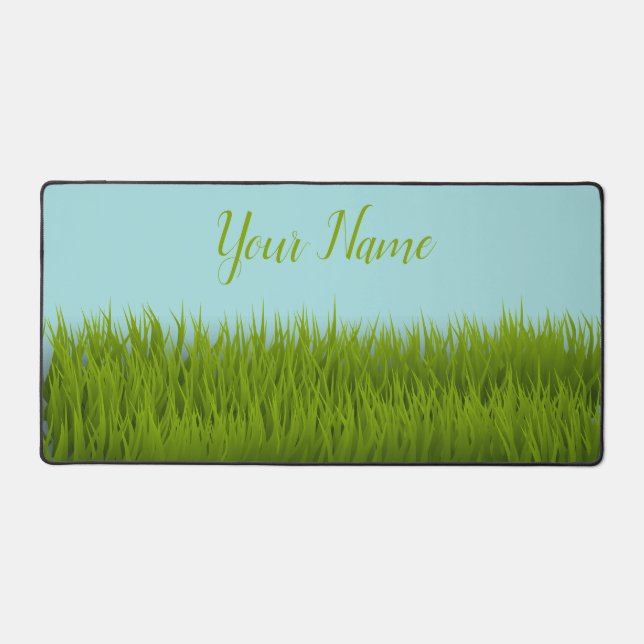 Grass Meadow Field Verdant Lawn Desk Mat (Front)
