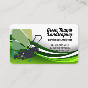 Grass   Mower   Landscaping   Gardener Business Card