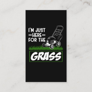 Grass Mowing Lawn Care Funny Lawn Mower Business Card