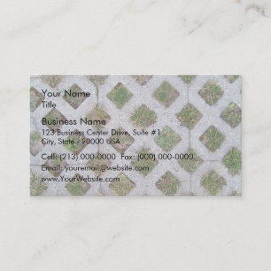 Grass Paver With Chequered Pattern Business Card
