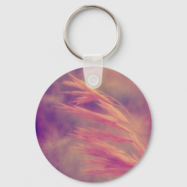 Grass Seed Purple Haze Digital Art Key Ring (Front)