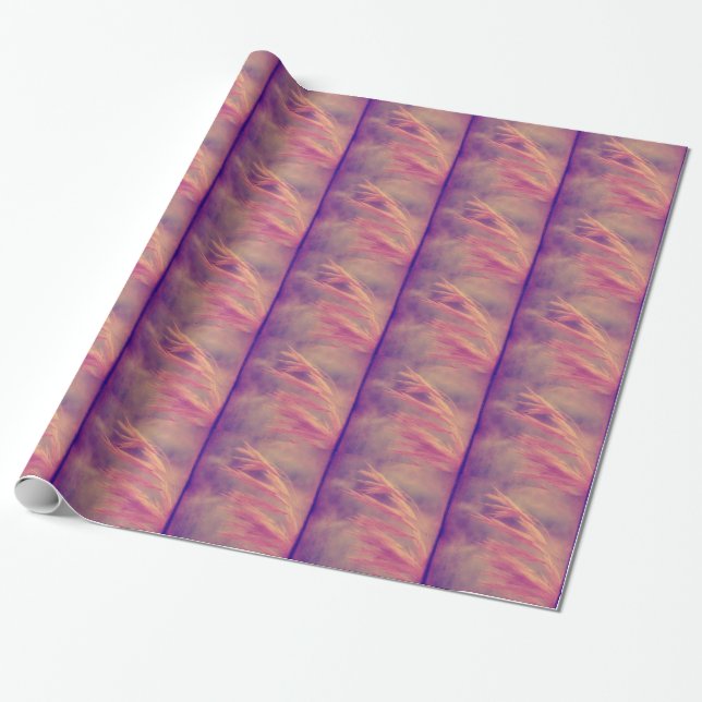 Grass Seed Purple Haze Digital Art Wrapping Paper (Unrolled)