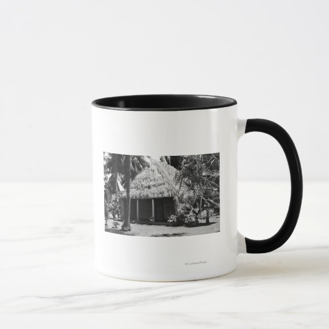 Grass Shack on Beach - Hawaii Island Mug (Right)