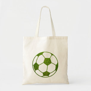 Grass Soccer Ball Tote Bag