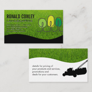 Grass   Tree Illustrations Business Card