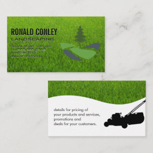 Grass   Tree   Lawn Mower Equipment Business Card