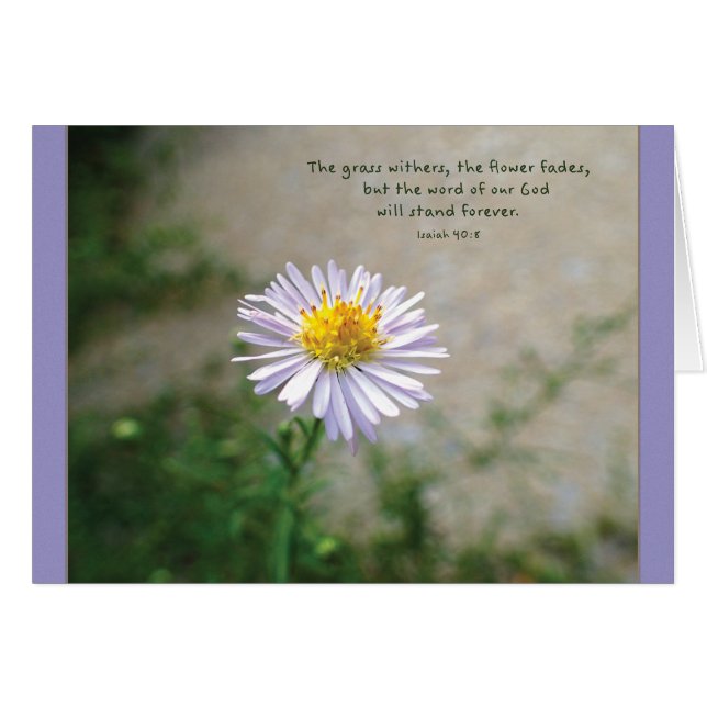 Grass withers, flowers fade Parakaleo note card (Front Horizontal)