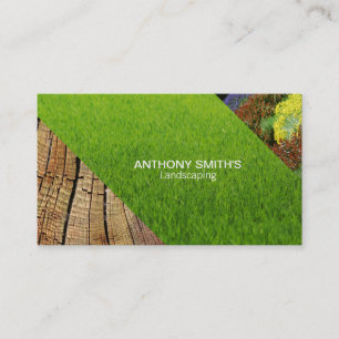 Grass, Wood, Garden Business Card