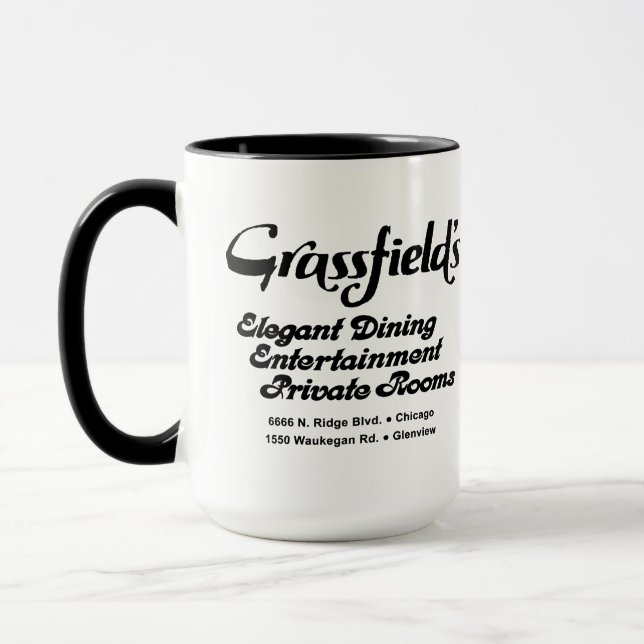 Grassfield's Restaurants, Chicago, Glenview, ILL Mug (Left)