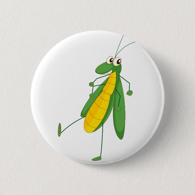 Grasshopper 6 Cm Round Badge (Front)