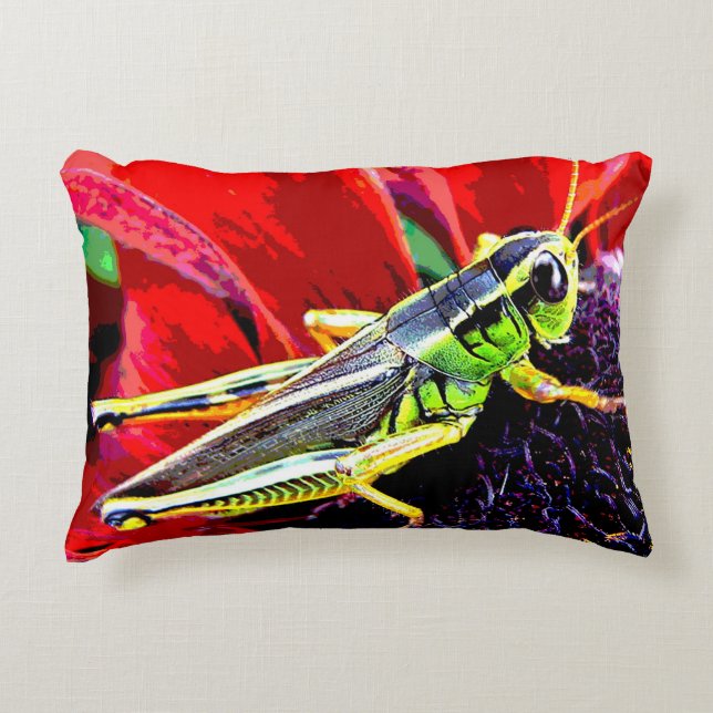 Grasshopper Accent Pillow (Front)