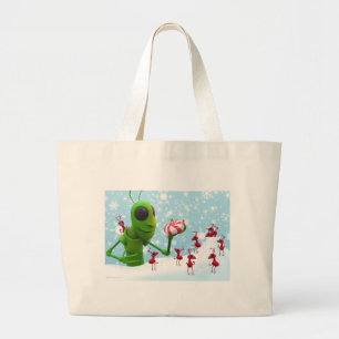 Grasshopper and the Ants Christmas Large Tote Bag