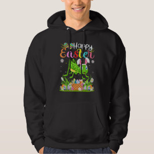Grasshopper Bunny Egg Hunting Grasshopper Happy E Hoodie