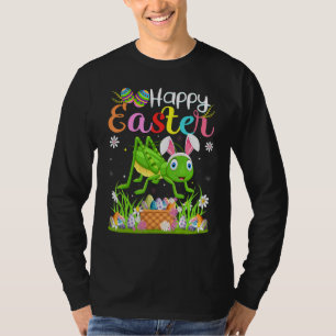 Grasshopper Bunny Egg Hunting  Grasshopper Happy E T-Shirt